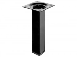 Pied Meuble Carré Hettich Fixe Acier Époxy Noir