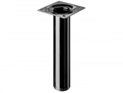 Pied Meuble Cylindrique Hettich Fixe Acier Époxy Noir
