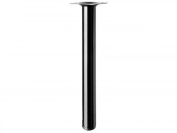 Pied De Table Basse Cylindrique Fixe Acier Époxy Noir, 30 Cm