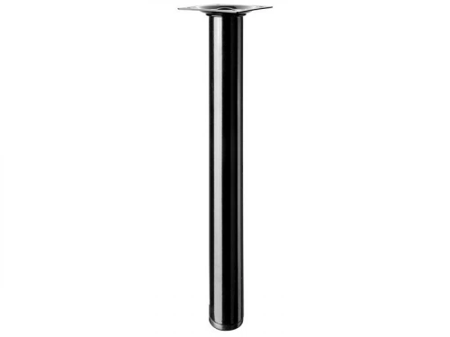 Pied De Table Basse Cylindrique Fixe Acier Époxy Noir, 30 Cm