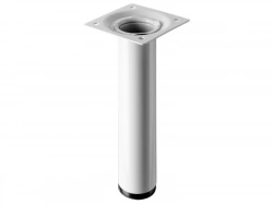 Pied Meuble Cylindrique Hettich Fixe Acier Époxy Blanc