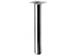 Pied Table Basse Cylindrique Hettich Fixe Acier Chromé Gris