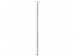 Pied De Table Carré Fixe Acier Époxy Blanc, 80 Cm