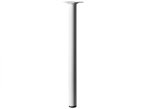Pied De Table Basse Cylindrique Fixe Acier Époxy Blanc, 40 Cm