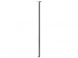 Pied De Table Basse Cylindrique Fixe Acier Époxy Blanc, 70 Cm