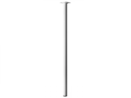 Pied De Table Basse Cylindrique Fixe Acier Époxy Blanc, 70 Cm