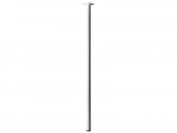 Pied De Table Cylindrique Fixe Acier Époxy Blanc, 80 Cm