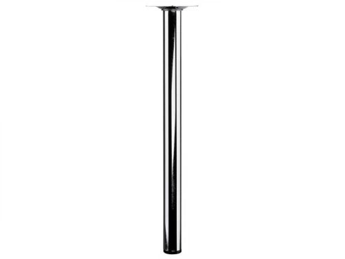 Pied De Table Basse Cylindrique Fixe Acier Chromé Gris, 40 Cm