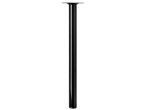 Pied De Table Basse Cylindrique Fixe Acier Époxy Noir, 40 Cm
