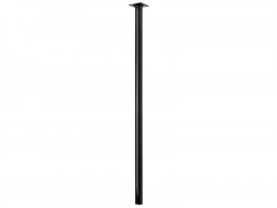 Pied De Table Cylindrique Fixe Acier Époxy Noir, 80 Cm