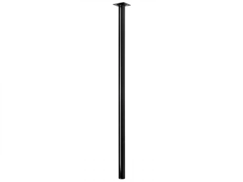 Pied De Table Cylindrique Fixe Acier Époxy Noir, 80 Cm
