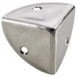 Coin de valise à visser acier nickelé HETTICH, L.36 mm