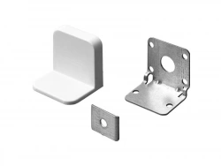 Lot de 2 Suspensions de meuble acier zingue HETTICH, l.45 mm