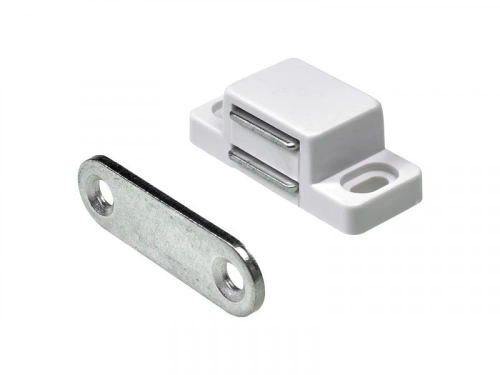 Lot de 4 loqueteaux magnétique acier HETTICH, L.35 x l.15 mm