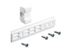 Glissière pour porte de réfrigerateur encastrable, plastique, coloris blanc