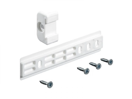 Glissière pour porte de réfrigerateur encastrable, plastique, coloris blanc