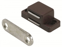 Lot de 4 loqueteaux magnétique acier HETTICH, L.35 x l.15 mm