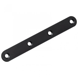 Patte d'assemblage acier noir HETTICH, L. 120 mm x l.15 mm x H.0.2 cm