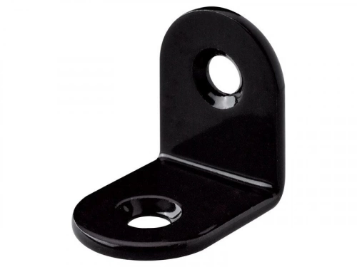 Lot de 10 équerres de chaise acier noir HETTICH, L.10 mm x l.1.5 mm x H.2 cm