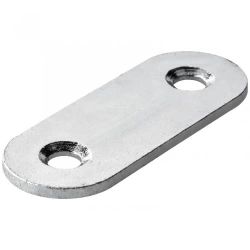 Patte d'assemblage acier zingue HETTICH, L. 40 mm x l.15 mm x H.0.2 cm