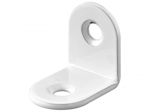 Lot de 10 équerres de chaise acier blanc HETTICH, L.20 mm x l.15 mm x H.2 cm