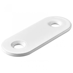Patte d'assemblage acier blanc HETTICH, L. 40 mm x l.15 mm x H.0.2 cm
