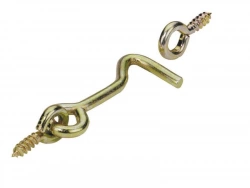 Lot De 4 Crochets De Contrevent Acier Hettich, L.37 X L.16 Mm
