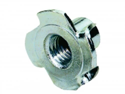 Lot De 4 Écrous À Enfoncer Acier Chromé Hettich, L.25 Mm
