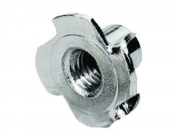 Lot De 8 Écrous À Enfoncer Acier Chromé Hettich, L.19 Mm