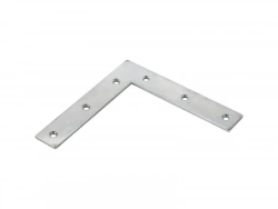 Équerre d'assemblage plate en acier zingué, HETTICH, l.120 mm