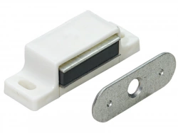 Lot De 10 Loqueteaux Magnétiques Plastique Hettich, L.14.5 X L.45.3 Mm