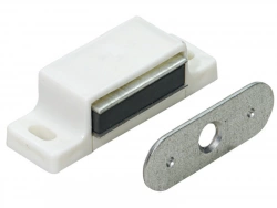 Lot De 4 Loqueteaux Magnétiques Plastique Hettich, L.14.5 X L.45.3 Mm