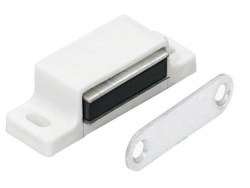 Lot de 4 loqueteaux magnétiques plastique, HETTICH, L.14.5 x l.45.3 mm