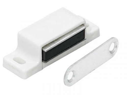 Lot de 4 loqueteaux magnétiques plastique, HETTICH, L.14.5 x l.45.3 mm