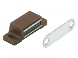 Lot De 4 Loqueteaux Magnétiques Plastique Hettich, L.14.5 X L.45.3 Mm