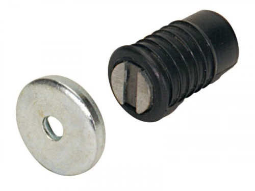 Lot De 2 Loqueteaux Magnétiques Plastique Hettich, L.14 X Diam.8 Mm
