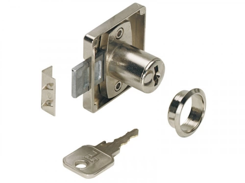 Serrure De Meuble Acier En Applique Hettich Axe 25 Mm Réversible