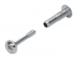 Lot De 10 Vis D'Assemblage Acier Nickelé Hettich, L.38 Mm