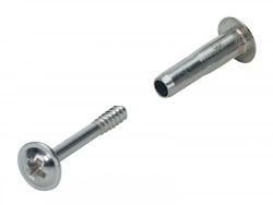 Lot De 4 Vis D'Assemblage Acier Nickelé Hettich, L.42 Mm
