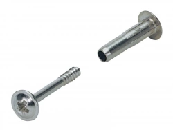 Lot De 10 Vis D'Assemblage Acier Nickelé Hettich, L.40 Mm