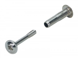 Lot De 4 Vis D'Assemblage Acier Nickelé Hettich, L.50 Mm