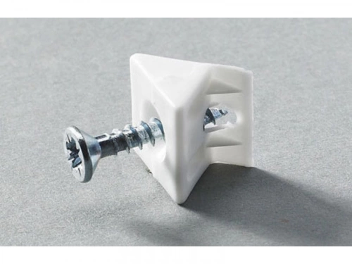 Lot De 20 Stabilisateurs D'Angle Pour Paroi Arrière Plastique Hettich, L.10.7 Mm