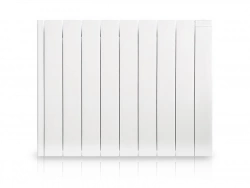 Radiateur électrique à inertie fluide 1500 W HJM Alanis horizontal blanc
