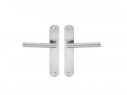 2 poignées de porte Sara sans trou INSPIRE, inox entraxe 195 mm