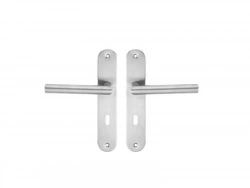 2 poignées de porte Sara trou de clé INSPIRE, inox entraxe 195 mm