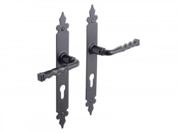 2 Poignées De Porte Trou De Cylindre Inspire, Acier Entraxe 195 Mm