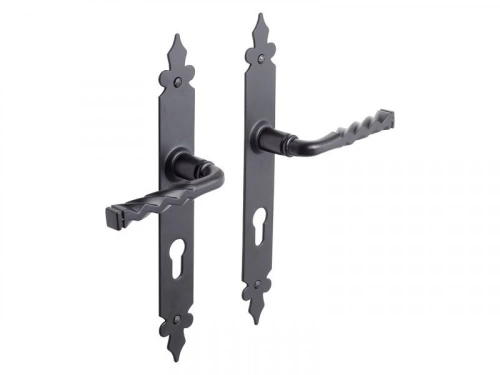 2 Poignées De Porte Trou De Cylindre Inspire, Acier Entraxe 195 Mm