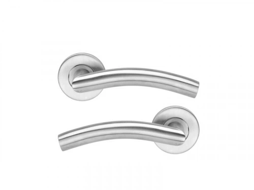 2 poignée sur rosace Margaud gris brossé INSPIRE, inox sans trou