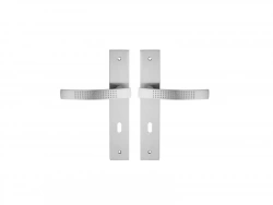 2 poignées de porte Louna trou de clé INSPIRE, aluminium entraxe 195 mm