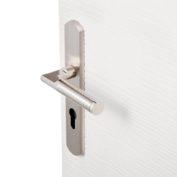 1 poignée de porte Eden trou de cylindre INSPIRE, zinc entraxe 195 mm